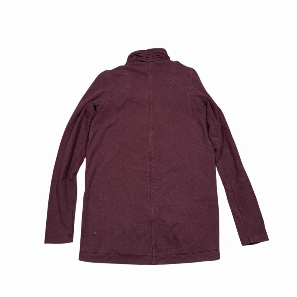 Lululemon That's A Wrap Cardigan Size 4 Heathered‎ Bordeaux Drama Snap